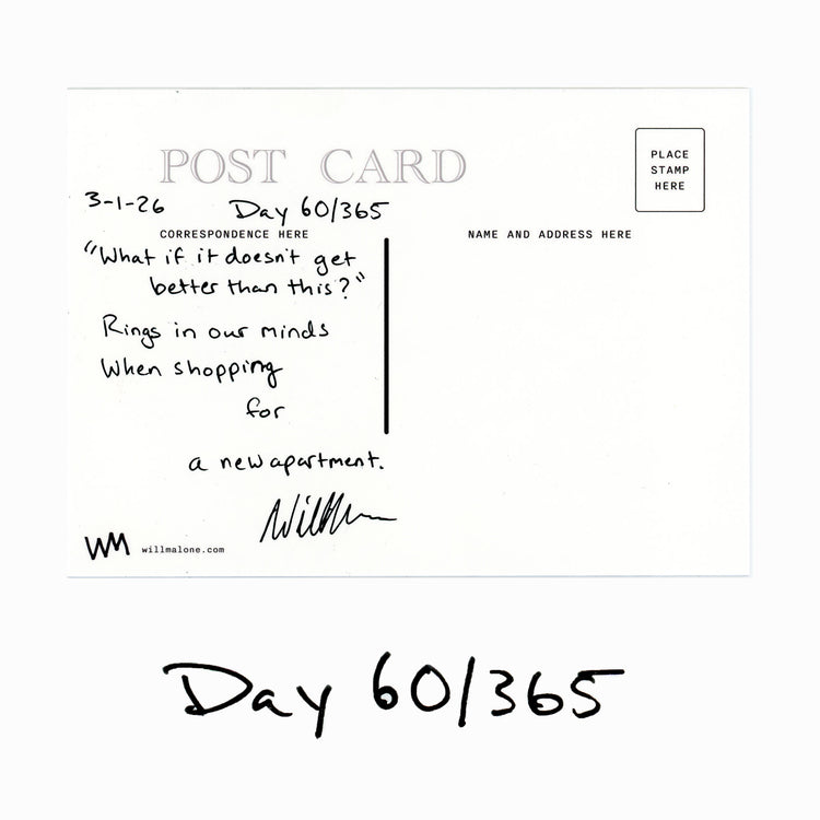 Day 60/365 Apartment Shopping